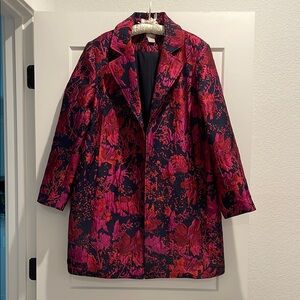 Chico's Pink and Red Floral  jacket